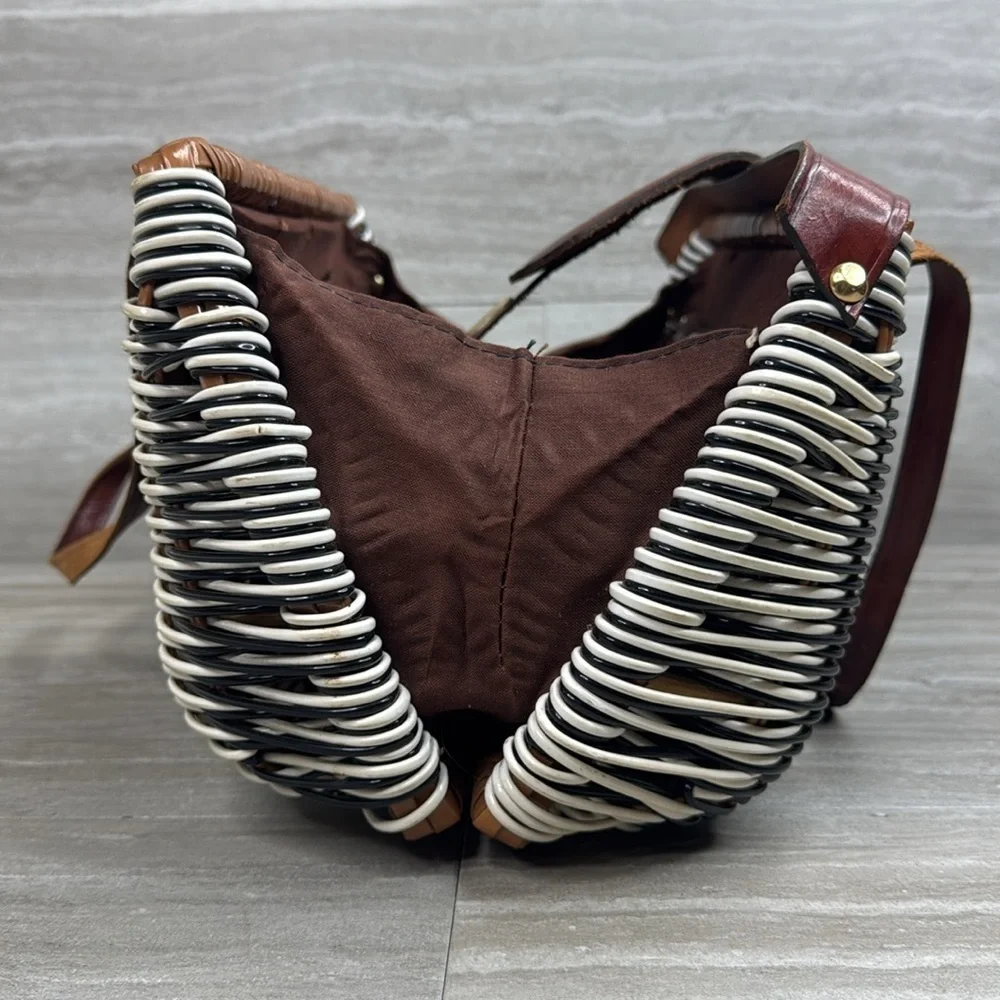 Vintage Styled by Encore Woven Clamshell Handbag